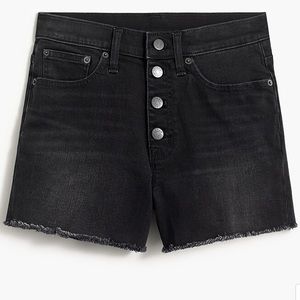 J. Crew classic denim short with button fly in black wash